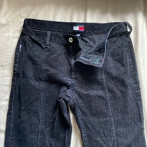 TOMMY HILFIGER corduroy bootcut pants black